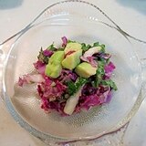 紫白菜の新野菜！紫白菜とアボカドのサラダ